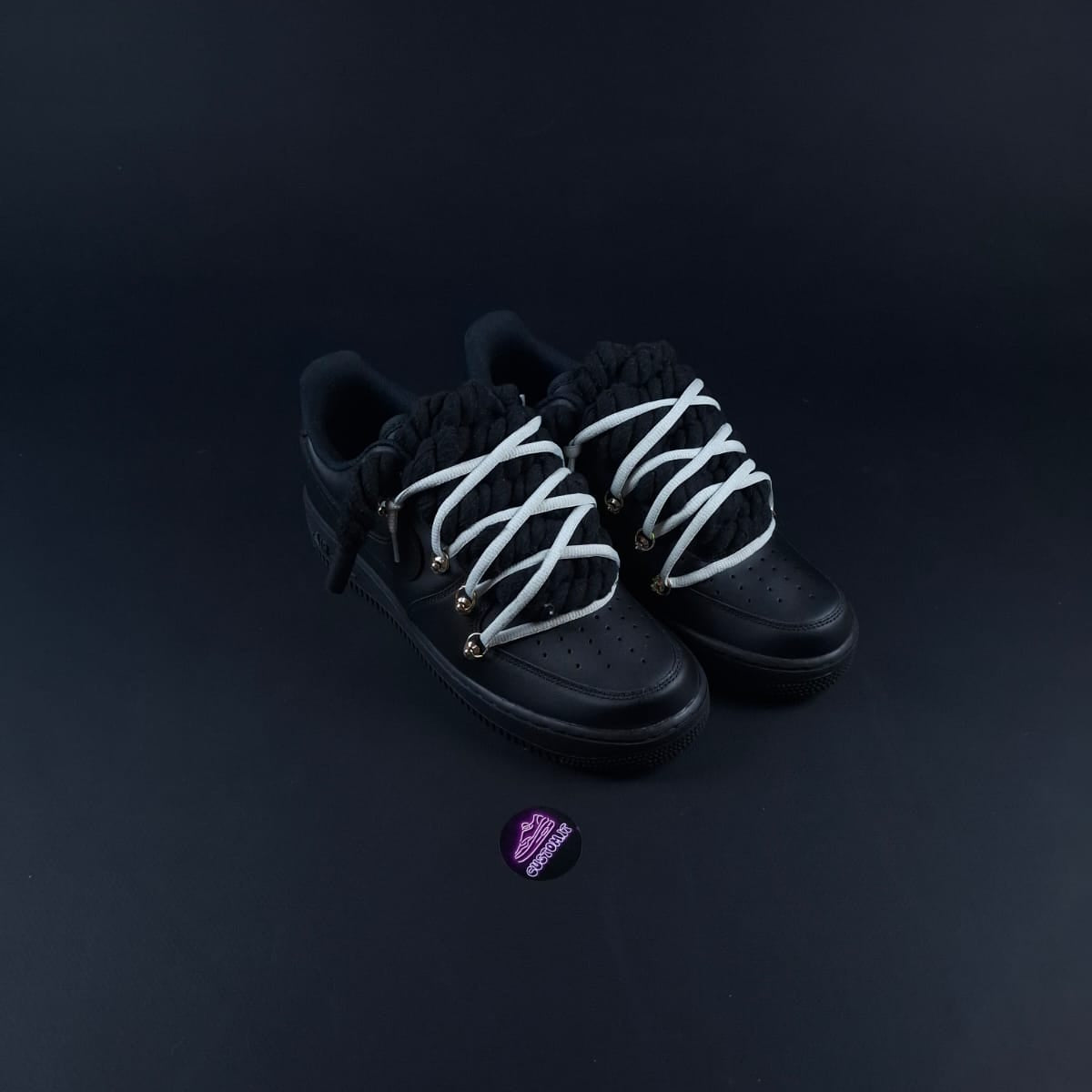 Black Rope Laces AF1 x Shade Smoke