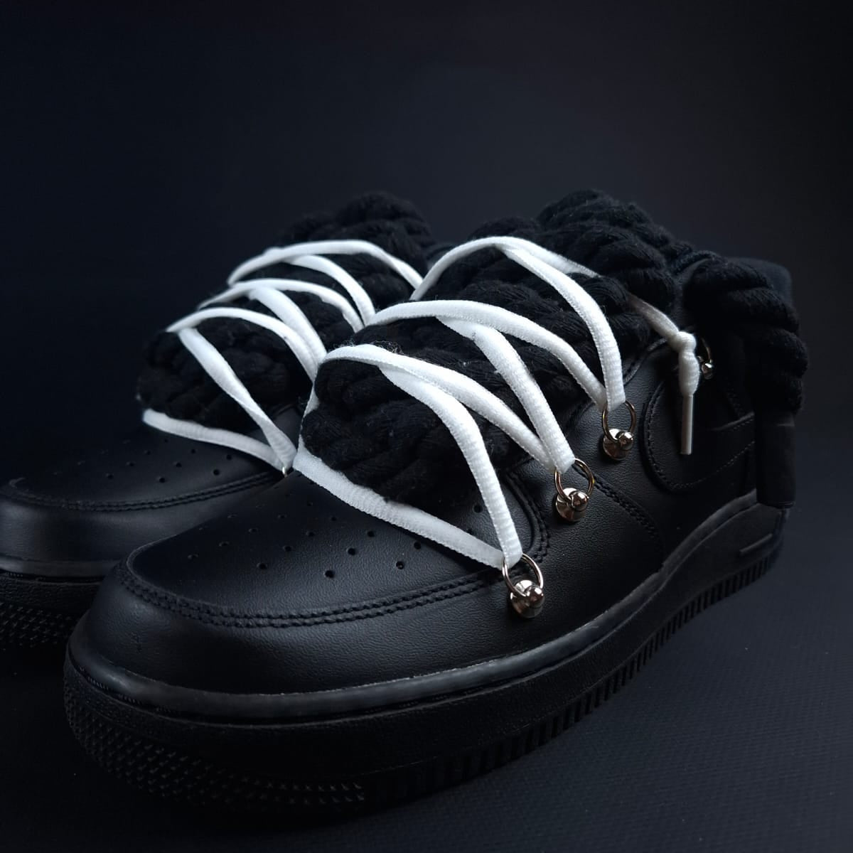 Black Rope Laces AF1 x Shade Ghost