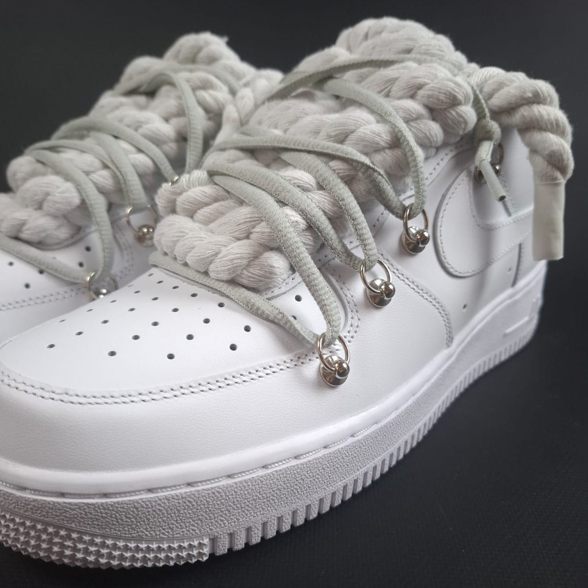 White Rope Laces AF1 x Shade Smoke