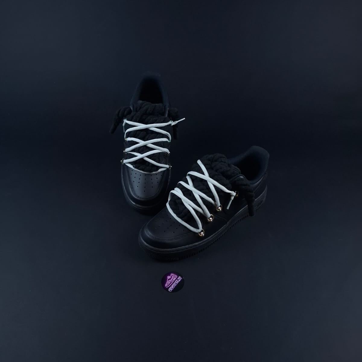 Black Rope Laces AF1 x Shade Smoke