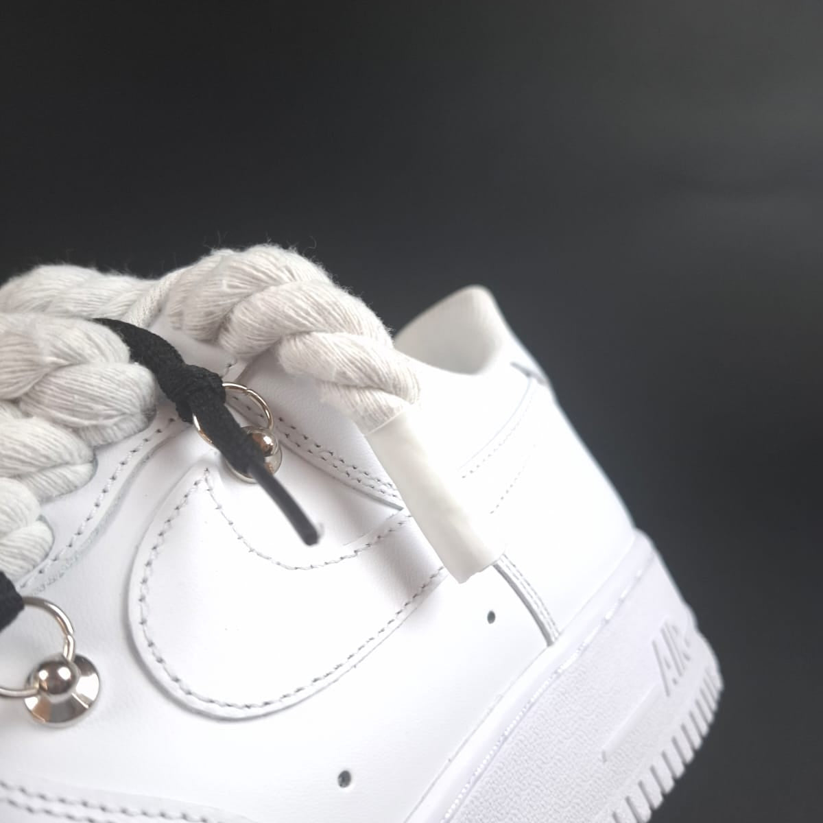 White Rope Laces AF1 x Shade Charcoal