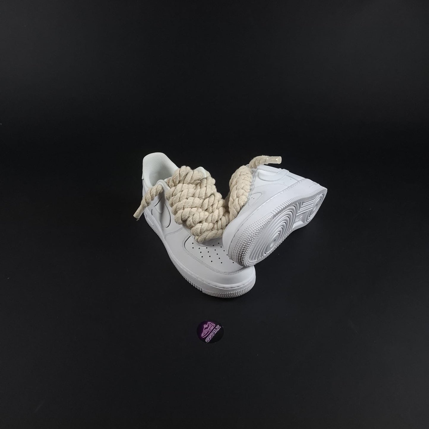 White AF1 x Rope Laces/Sand