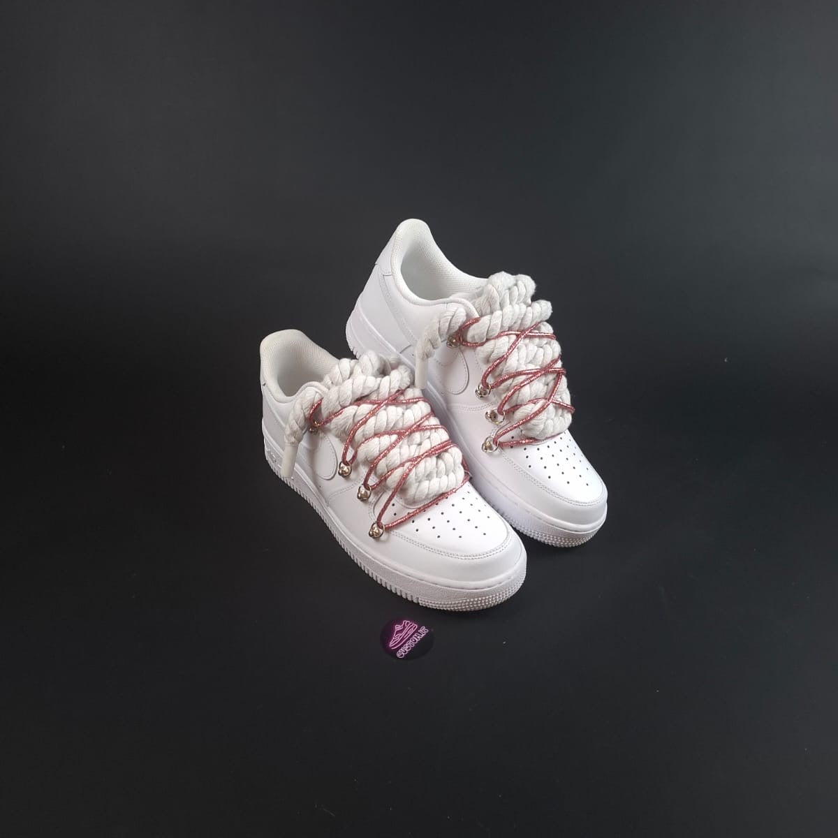 White Rope Laces AF1 x Spark Ember