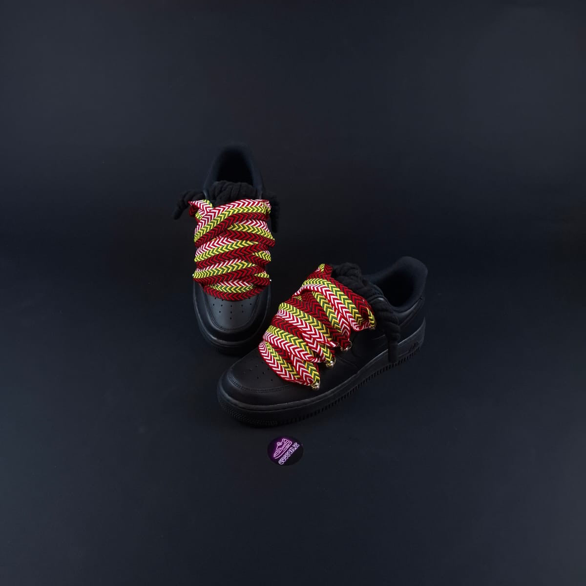 Black Rope Laces AF1 x Fire Pop Bands
