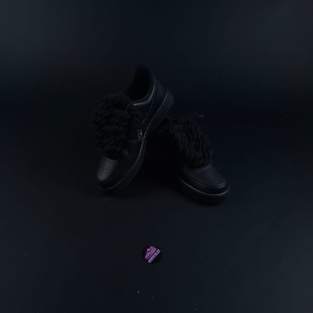 Black AF1 x Rope Laces/Onyx