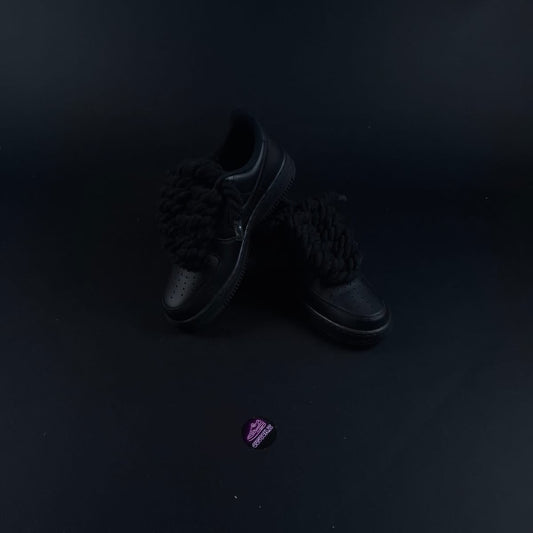 Black AF1 x Rope Laces/Onyx