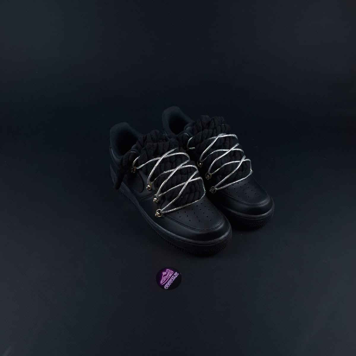 Black Rope Laces AF1 x Spark Chrome