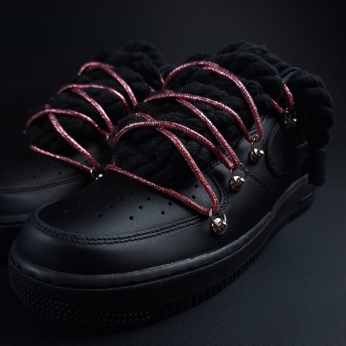Black Rope Laces AF1 x Spark Ember