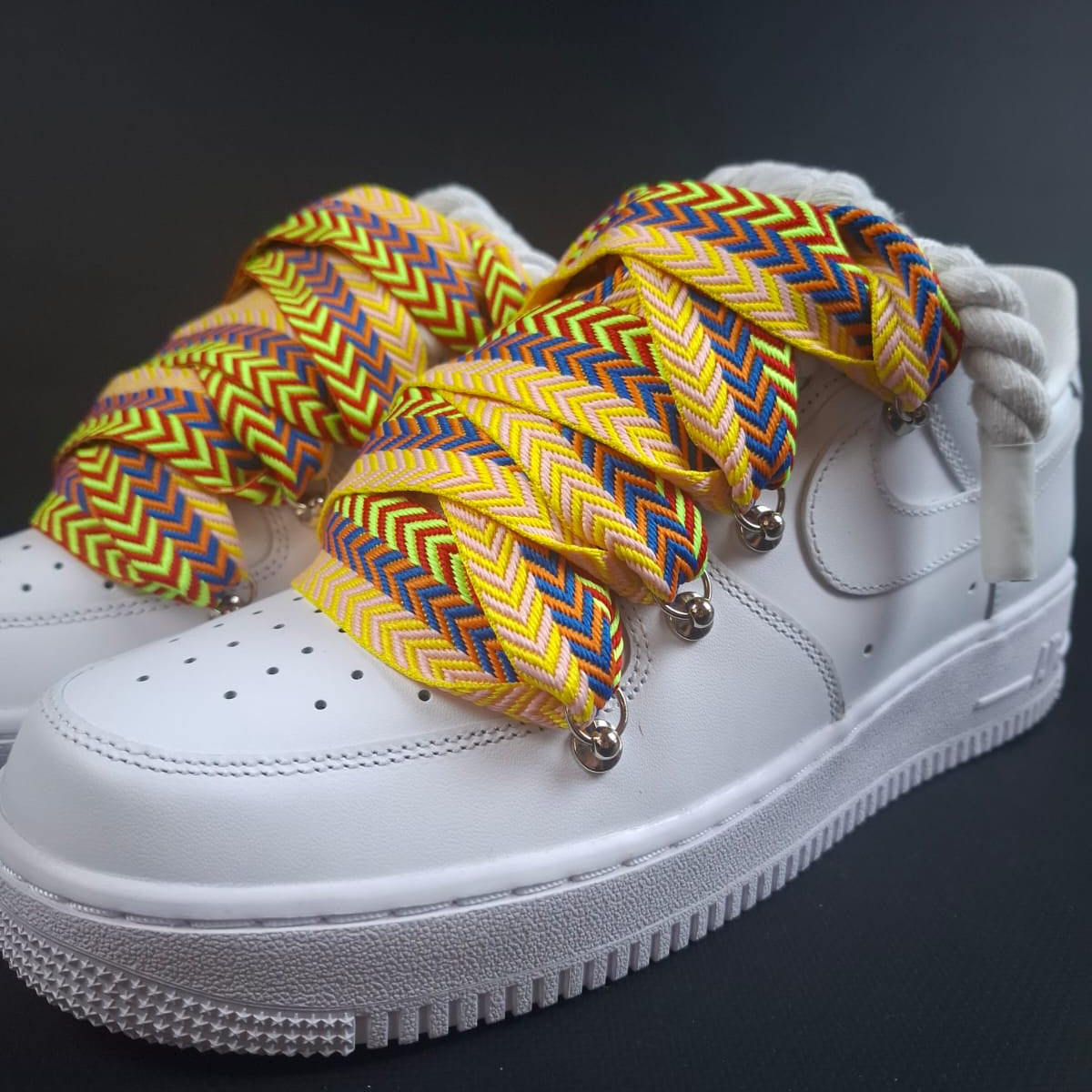 White Rope Laces AF1 x Jungle Drift Bands