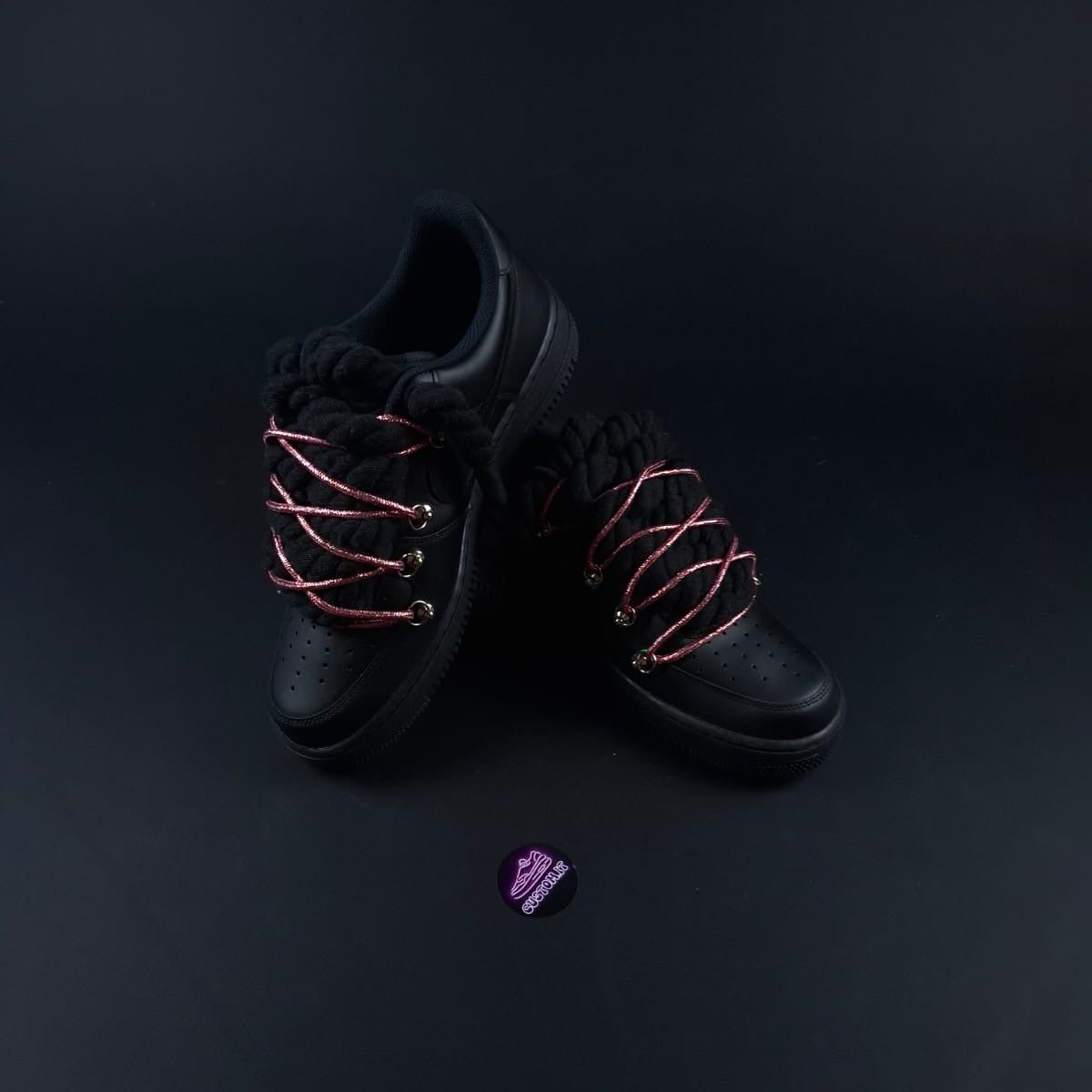 Black Rope Laces AF1 x Spark Ember