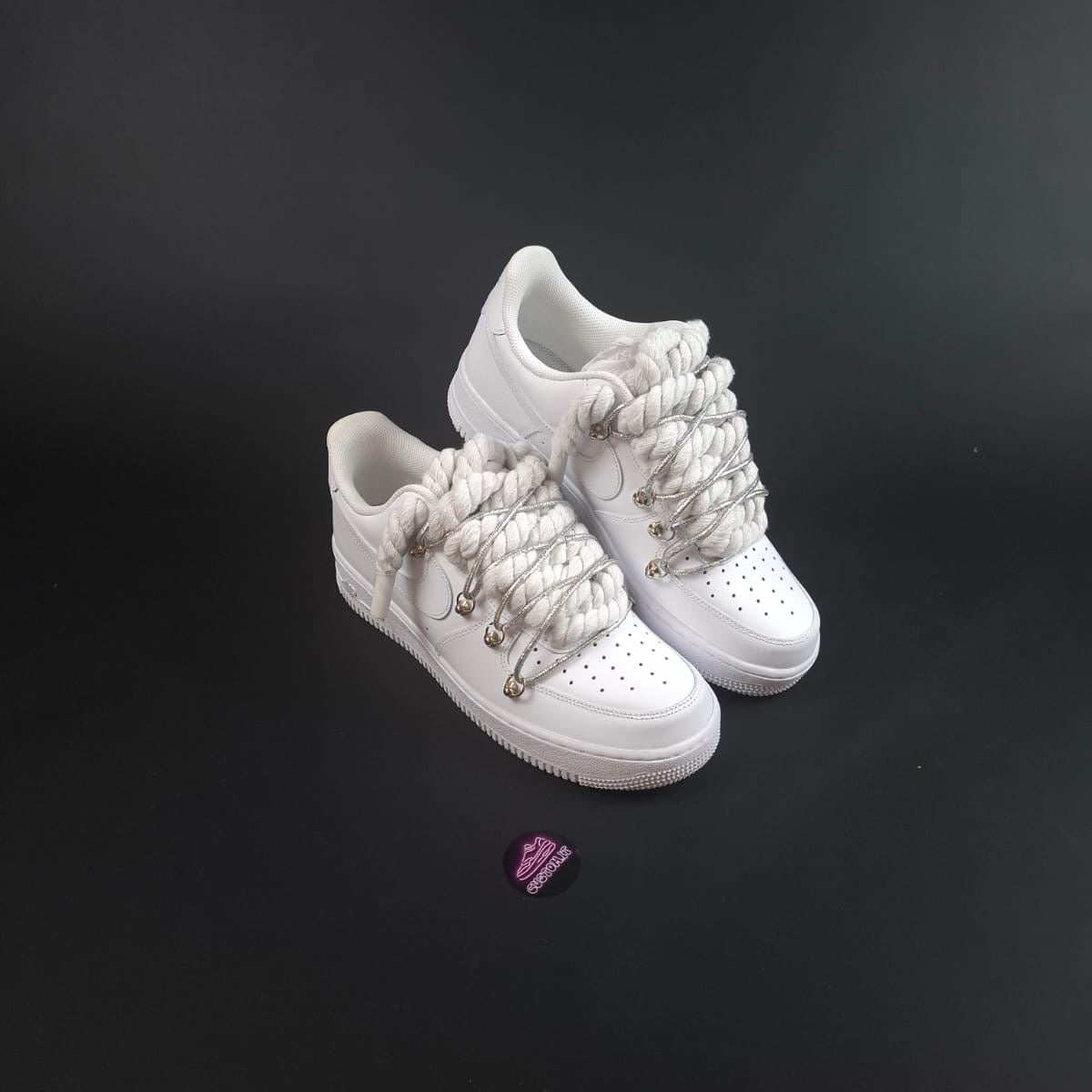White Rope Laces Af1 x Spark Chrome