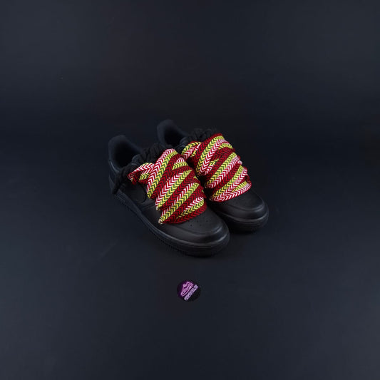 Black Rope Laces AF1 x Fire Pop Bands