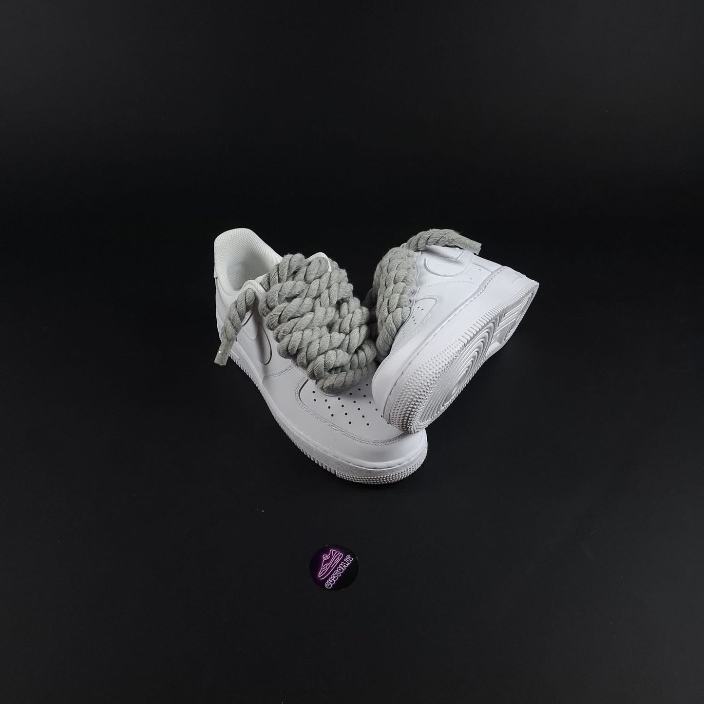White AF1 x Rope Laces/Shadow