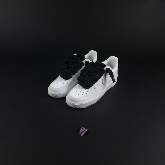 White AF1 x Rope Laces/Onyx
