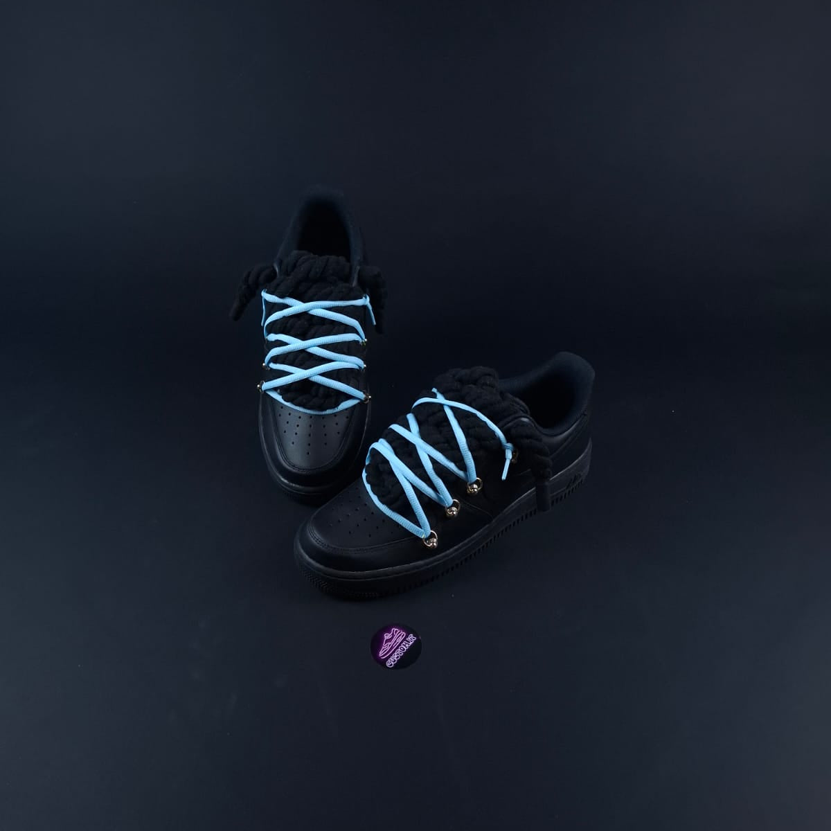 Black Rope Laces AF1 x Shade Glacier